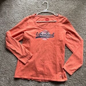 Life Is Good Coral Tee